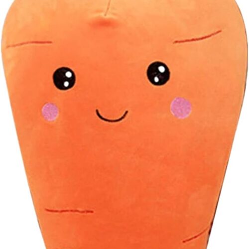 Cartoon Carrot Plush Toy and Throw Pillow, Soft Stuffed Doll for Boys and Girls, 30 Inch