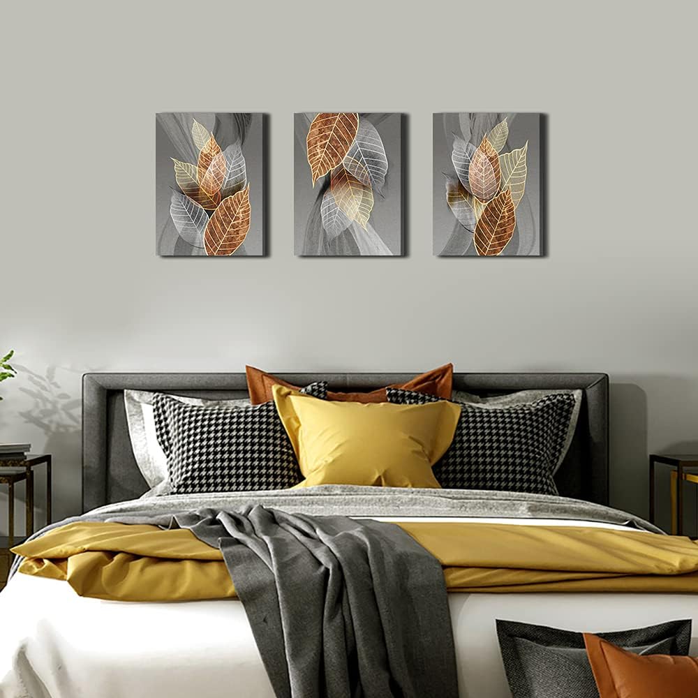 Abstract Leaf Canvas Wall Art Set - Image 2