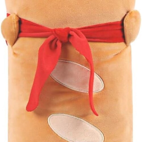 Toast Shaped Pillow, Fun Food Themed Plush Toy and Cute Stuffed Sofa Cushion, Baguette Style in Brown