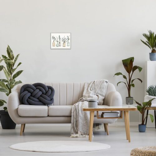Bottles and Plants Canvas Wall Art