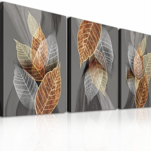 Abstract Leaf Canvas Wall Art Set