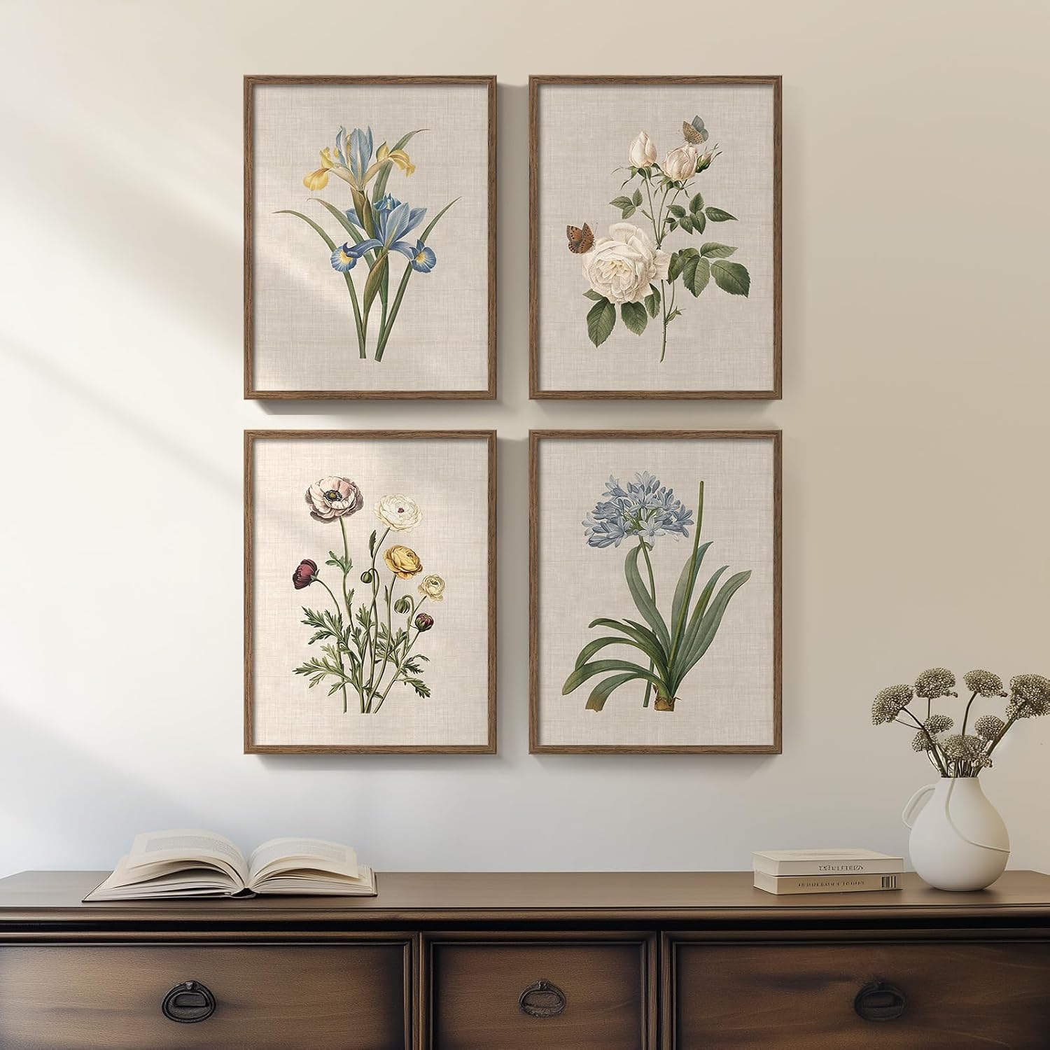 Botanical Floral Wall Art Set