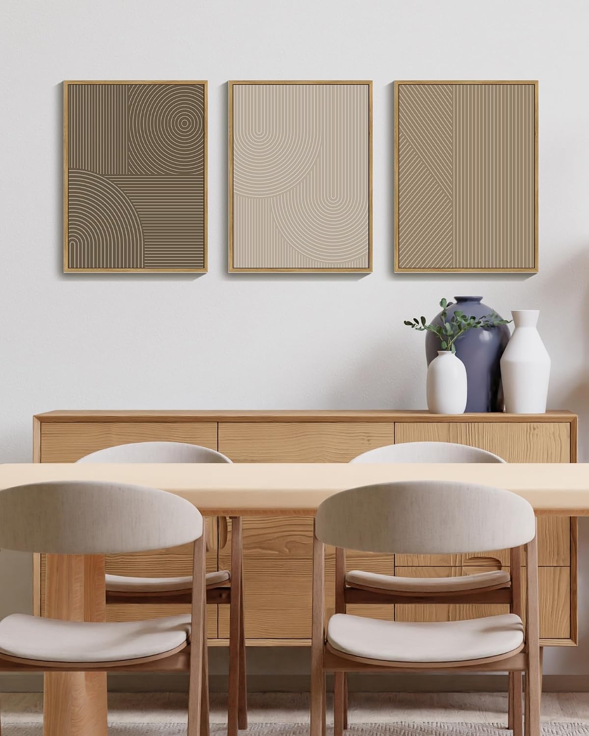 Minimalist Abstract Framed Wall Art, Modern Boho Geometric Decor - Image 2