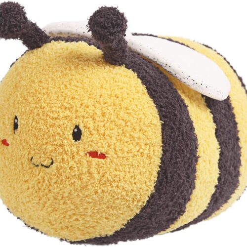 Soft Bee Plush Toy with Fuzzy Realistic Cartoon Styling, Birthday Gift and Room Decor for Kids Friends Boys and Girls, 14 Inch