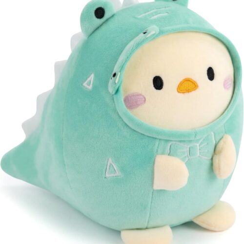 Soft Cat Plush Pillow and Cuddly Stuffed Toy for All Ages, Ultra Soft Filling, Chick Style, Medium