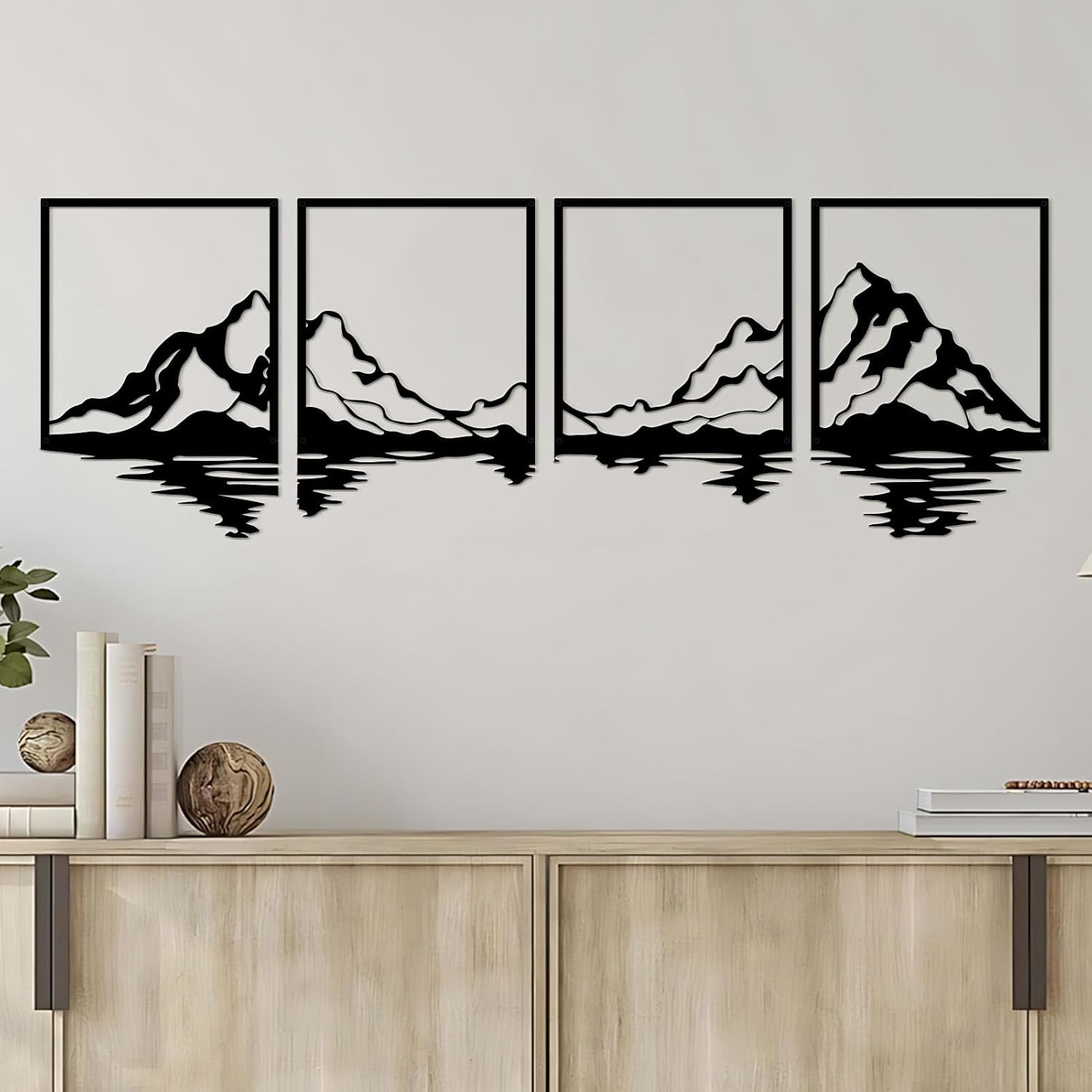 Mountain Landscape Metal Wall Art Set - Image 2